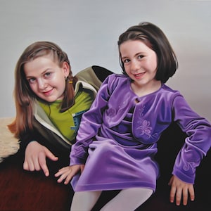 Custom Children Portrait, Original Oil Paintings, Oil on Canvas, Children painting, Portrait , Family Portraits, Made To Order