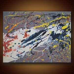 Large Abstract Painting, Original Abstract painting, Contemporary Modern  Art, Colorful Canvas Art, Acrylic, Home decor,  23.6 x 31.5 in