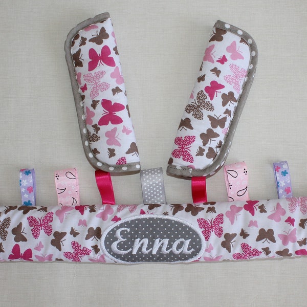 Safety bar cover & shoulder pads,Personalized! With name embroidered!