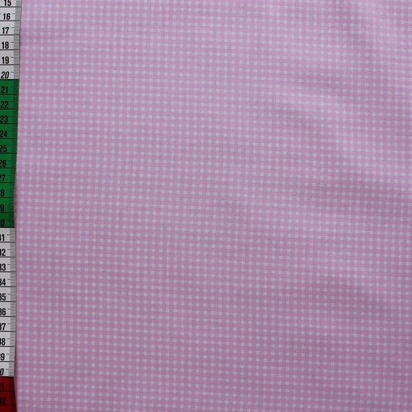 Cotton Fabfric “gingham check pink “