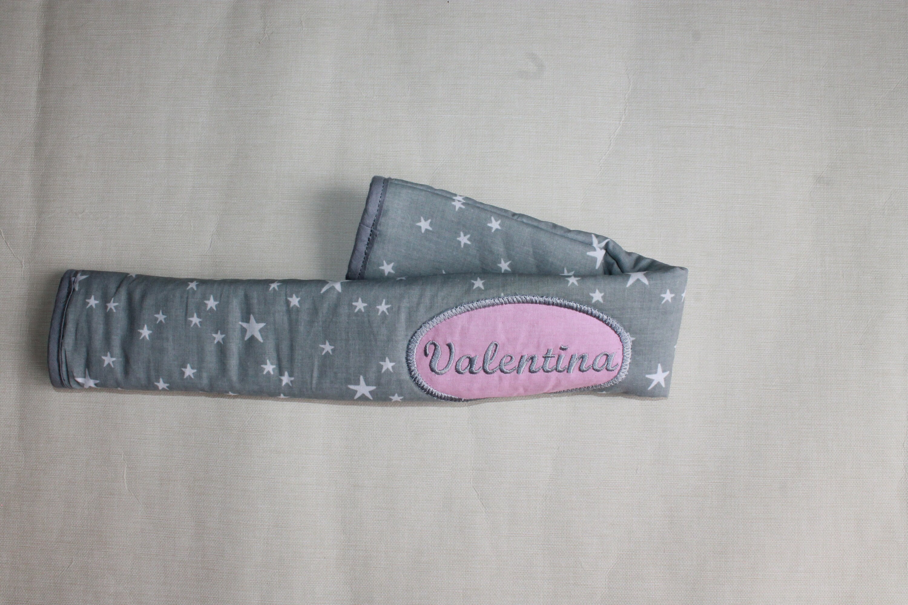Safety bar cover with tags,Personalized! With name embroidered!