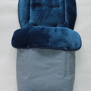 Wasserdicht ! Fußsack für den "Joie" ,dunkelgrau/blau