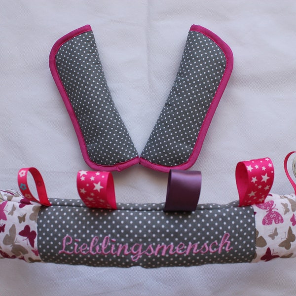 Safety bar cover & shoulder pads,Personalized! With name embroidered!