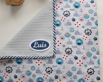 Light baby blanket , blanket for stroller ,blanket for car seat , cotton waffle piqué