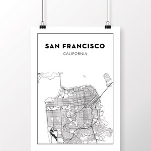 San Francisco, CA City Map Print | DIGITAL DOWNLOAD