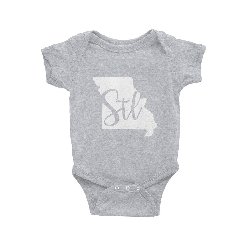 St Louis One-Piece Missouri Bodysuit STL Baby Shower Gift Gender Neutral Missouri Baby The Busy Bee