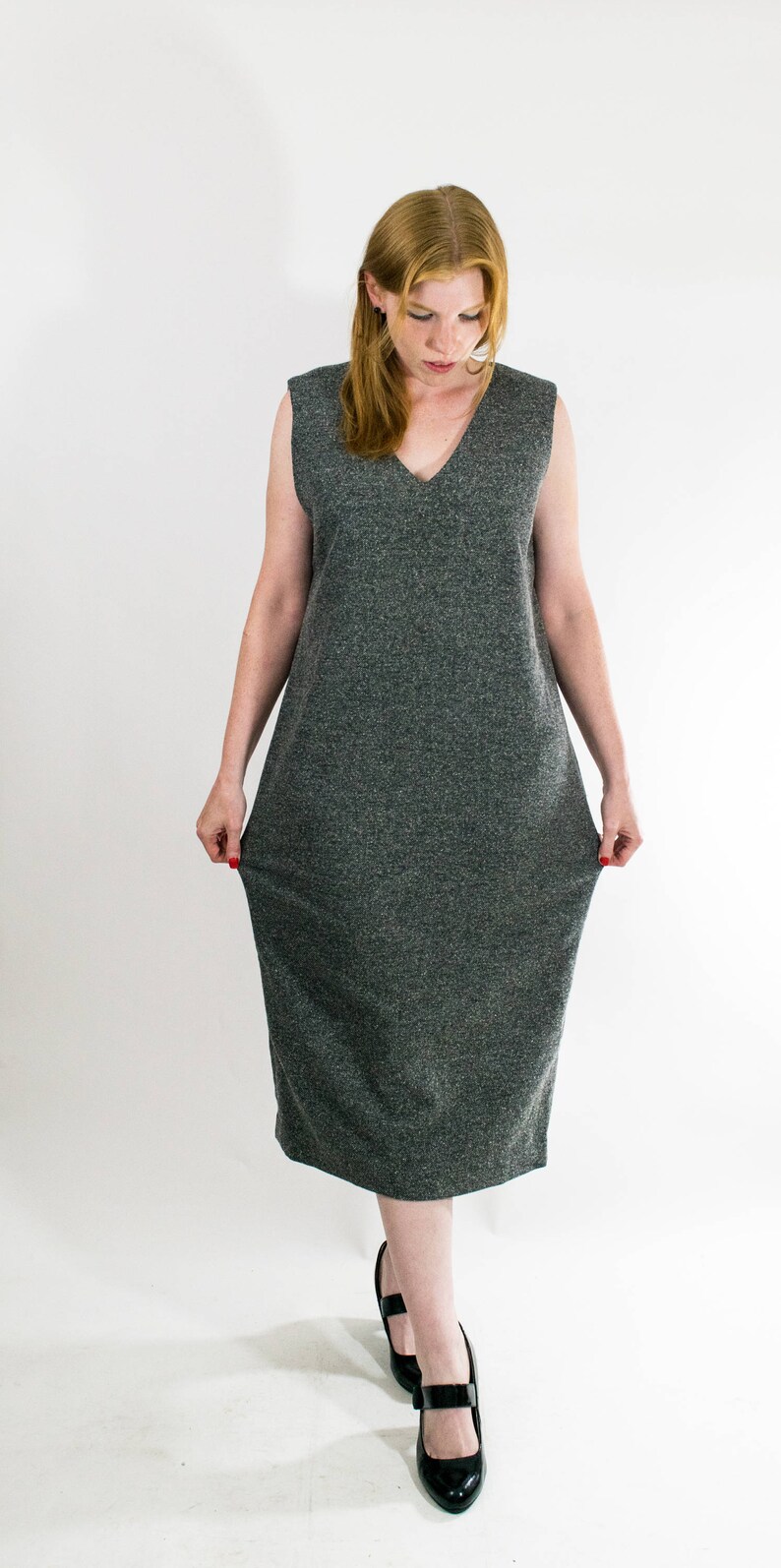 straight cut one piece dress