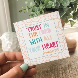 Handlettered Scripture Cards with Stand, Faith Gifts, Scripture Card Gift, Christian Gifts