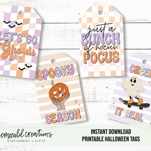 Preppy Halloween Printable /Halloween Gift Tags/ Preppy Halloween Tags/ Halloween Gift
