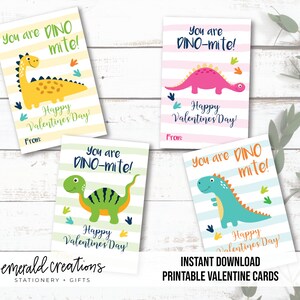 Dino Valentine Cards/Printable Valentine Cards/Dinosaur Cards