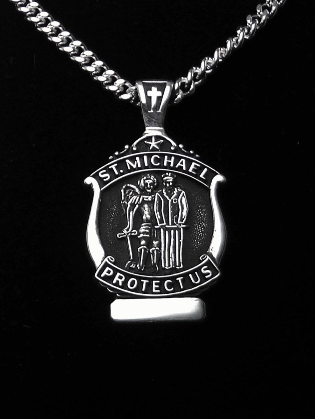 St. Michael Medal Sterling Silver Patron Saint of Police Peace Keepers ...