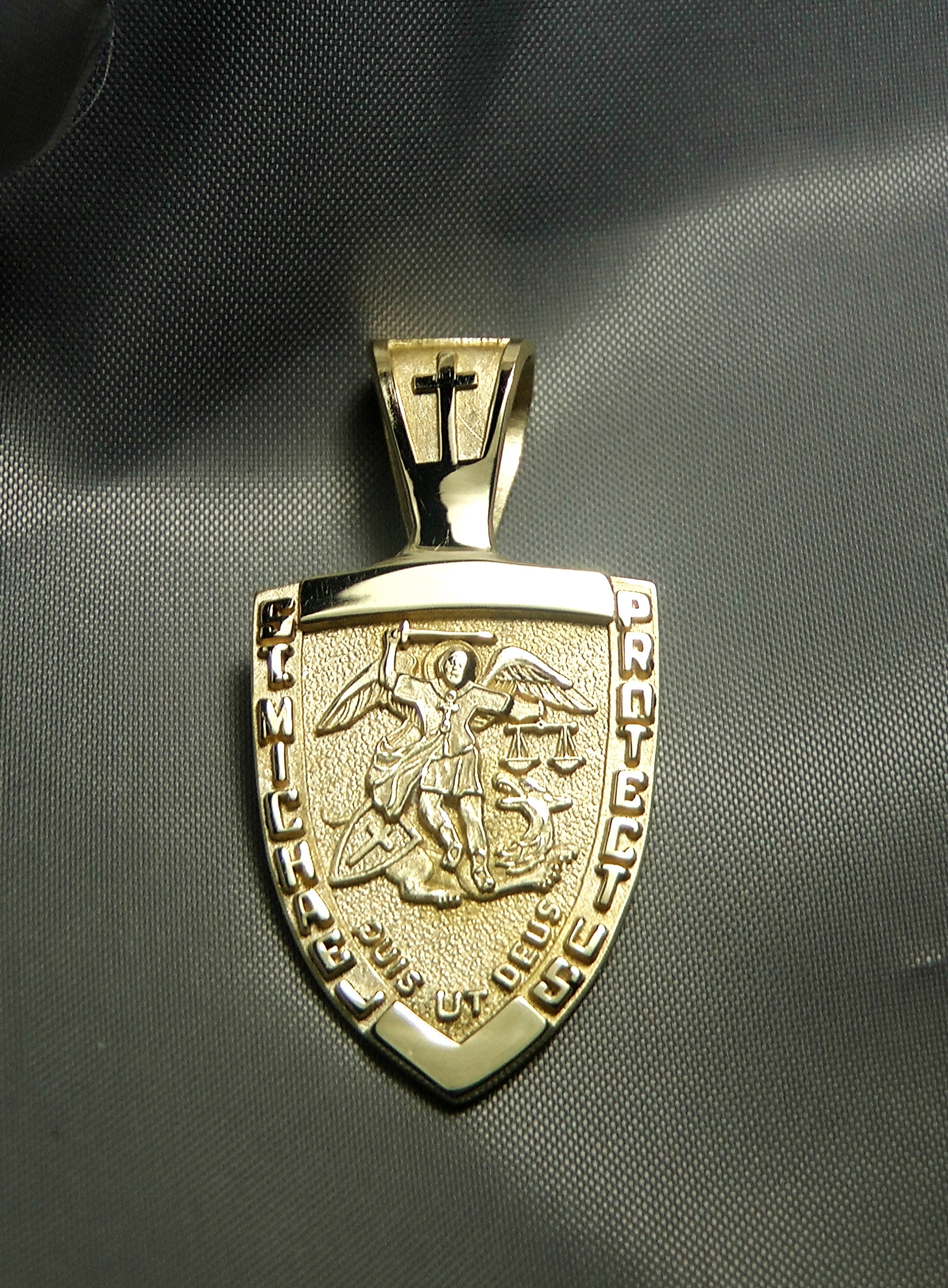 St. Michael Medal 14k Gold Archangel Patron Saint of Police - Etsy
