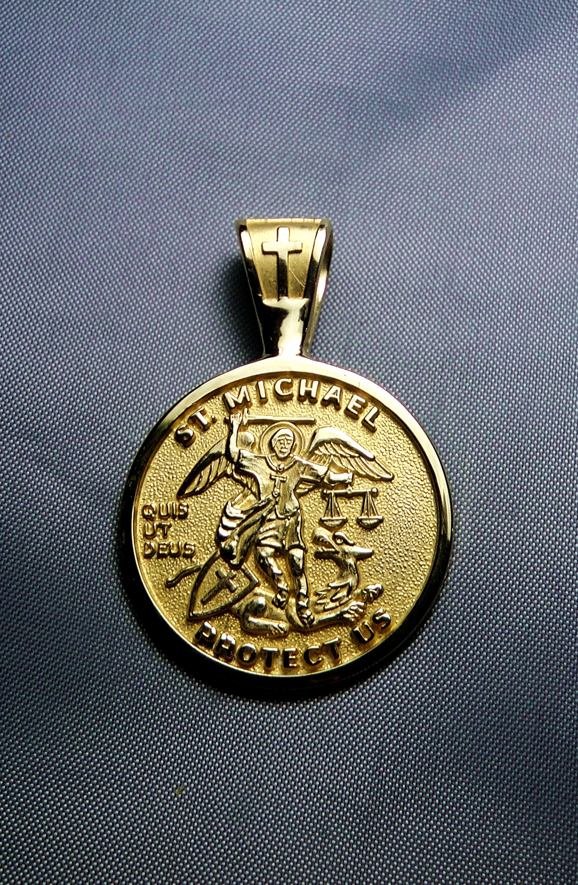 St. Michael Medal 14k Gold Patron Saint 