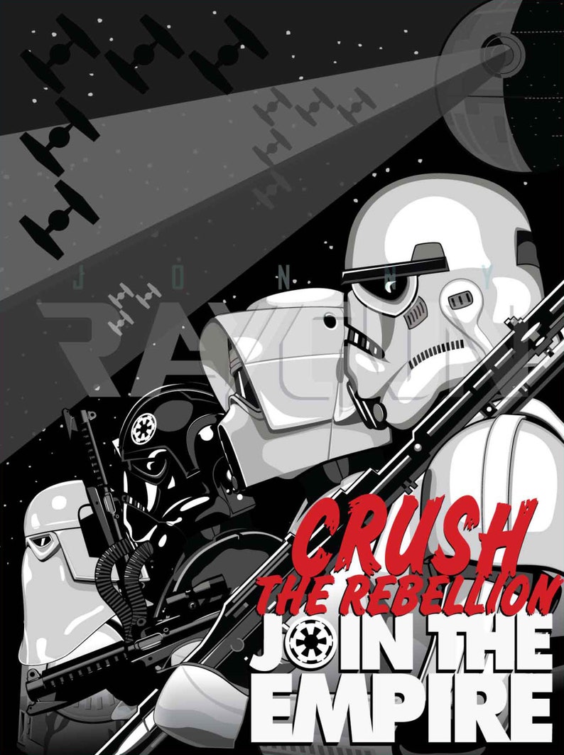 Star Wars Propaganda Poster / Red Text image 0