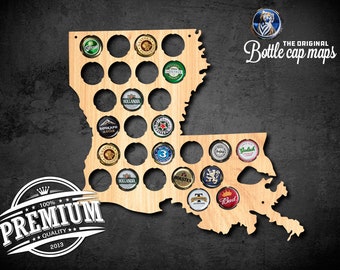 Louisiana Bottlecap Map Wall decor