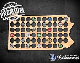 Pennsylvania Bottlecap Map Wall decor