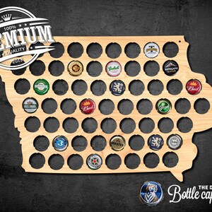 Iowa Bottlecap Map Wall decor