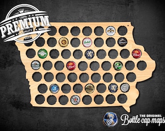 Iowa Bottlecap Map Wall decor