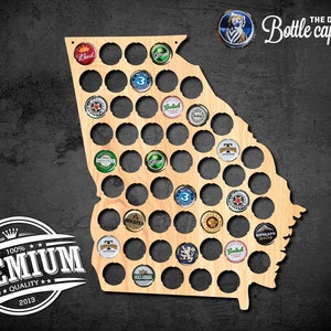 Georgia Bottlecap Map Wall decor