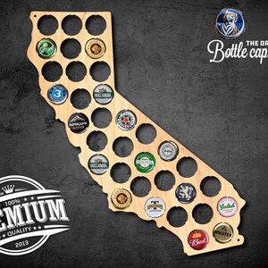 California Bottlecap Map Wall decor