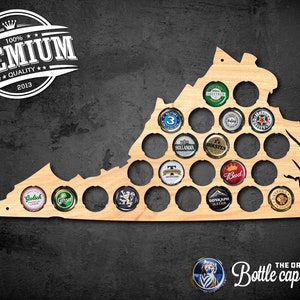 Virginia Bottlecap Map Wall decor