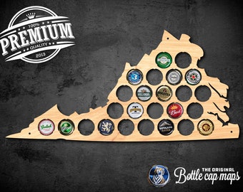 Virginia Bottlecap Map Wall decor