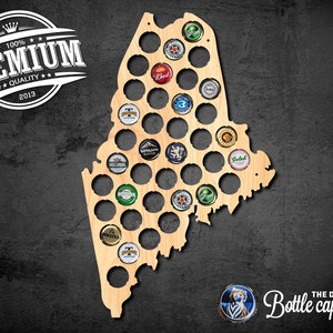 Maine Bottlecap Map Wall decor