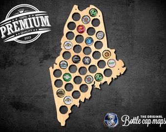 Maine Bottlecap Map Wall decor