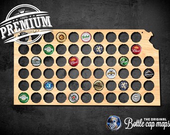 Kansas Bottlecap Map Wall decor