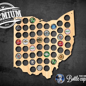 Ohio Bottlecap Map Wall decor