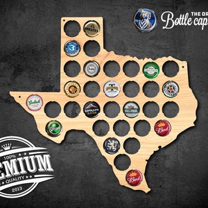 Texas Bottlecap Map Wall decor