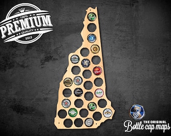New Hampshire Bottlecap Map Wall decor