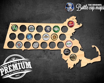 Massachusetts Bottlecap Map Wall decor