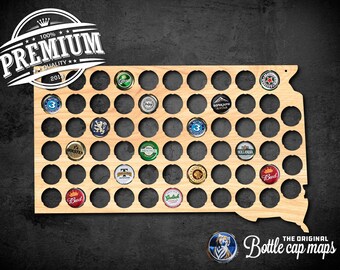South Dakota Bottlecap Map Wall decor