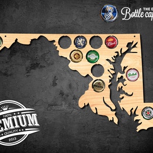Maryland Bottlecap Map Wall decor