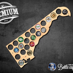 Deleware Bottlecap Map Wall decor
