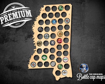 Mississippi Bottlecap Map Wall decor