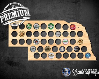 Nebraska Bottlecap Map Wall decor