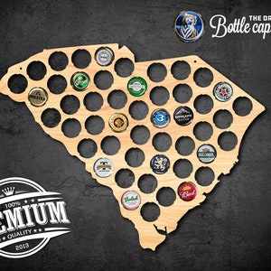 South Carolina Bottlecap Map Wall decor