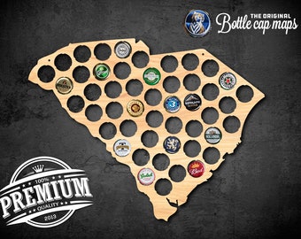 South Carolina Bottlecap Map Wall decor
