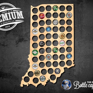 Indiana Bottlecap Map Wall decor