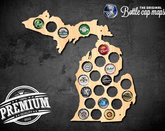 Michigan Bottlecap Map Wall decor