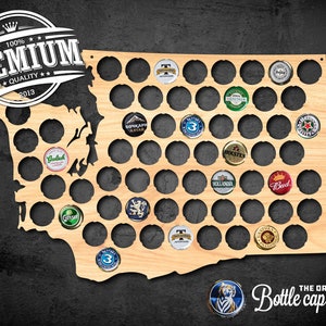 Washington Bottlecap Map Wall decor