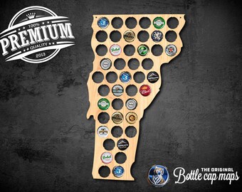 Vermont Bottlecap Map Wall decor