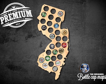 New Jersey Bottlecap Map Wall decor
