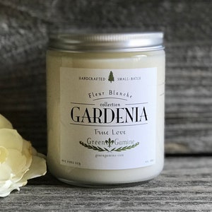 gardenia candle, love candle soy candles, soy candles handmade, soy candles 8 oz, organic soy candles, organic candles,homemade soy candles image 1
