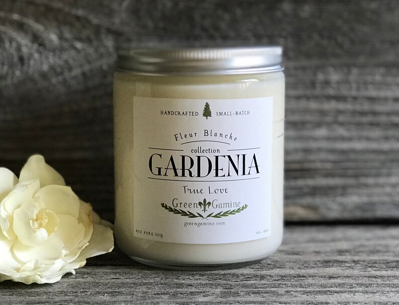 gardenia candle, love candle soy candles, soy candles handmade, soy candles 8 oz, organic soy candles, organic candles,homemade soy candles image 1