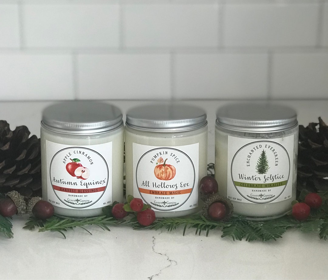 Fall Candles Soy Candles Gift Set Soy Candles Soy Candles Etsy
