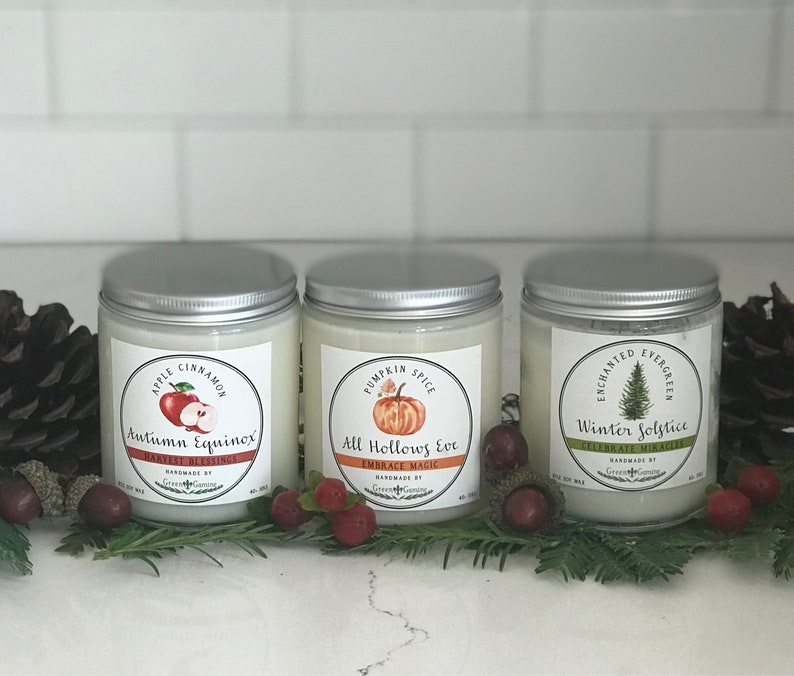Fall Candles Soy Candles Gift Set Soy Candles Soy Candles Etsy