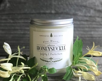 Honeysuckle candle, empowerment candle, soy candles, soy candles handmade, organic soy candles, organic candles, soy candles handmade